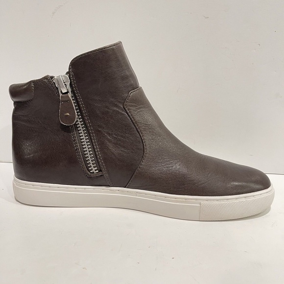 Gentle Souls Kenneth Cole Womens Carole Brown Gray Leather High Top Sneaker Shoe - Picture 7 of 13